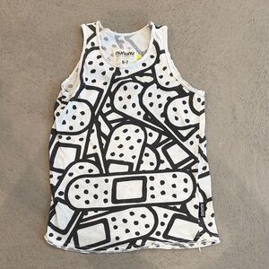 Nununu Graphic Black and White Tank Top
